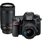 Nikon D7500 20.9MP 4K DSLR Camera w/ 18-55mm + 70-300mm Lenses (Black) $800 + Free S/H