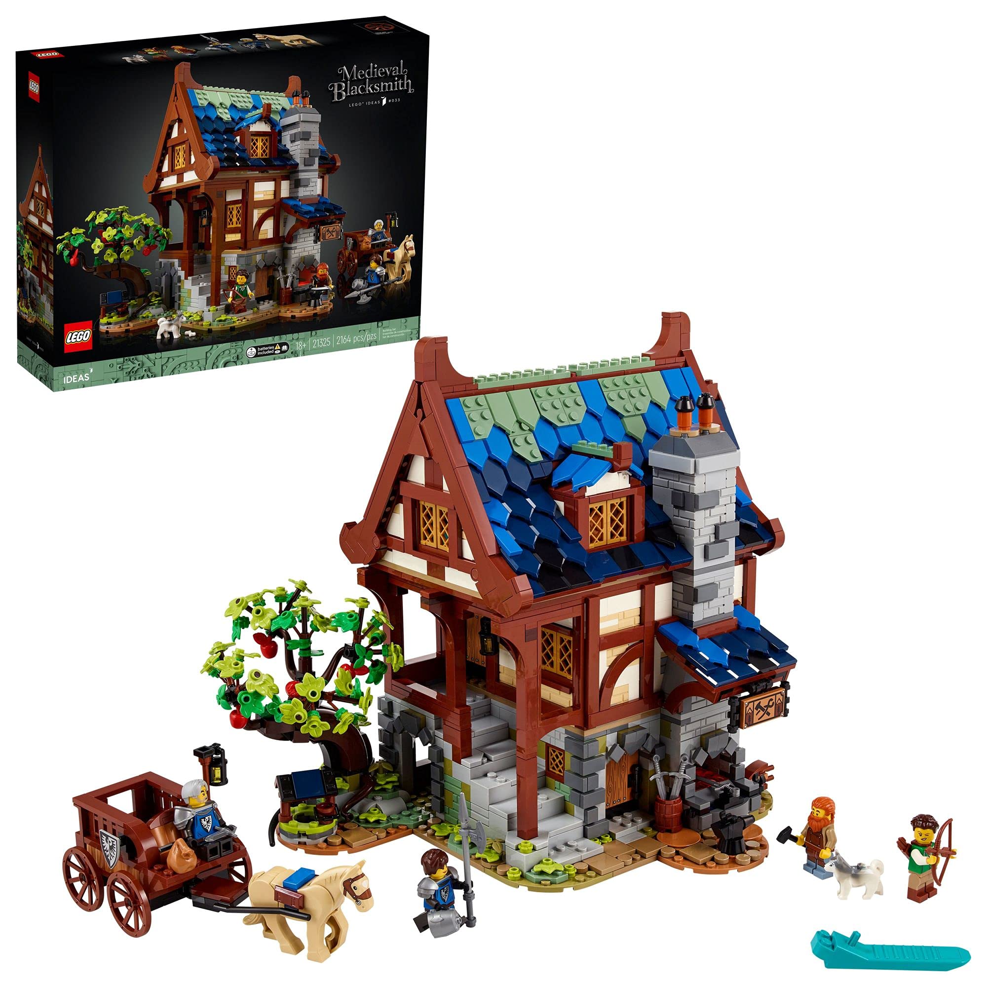 2164-Piece LEGO Ideas Medieval Blacksmith Building Kit + $10 ...