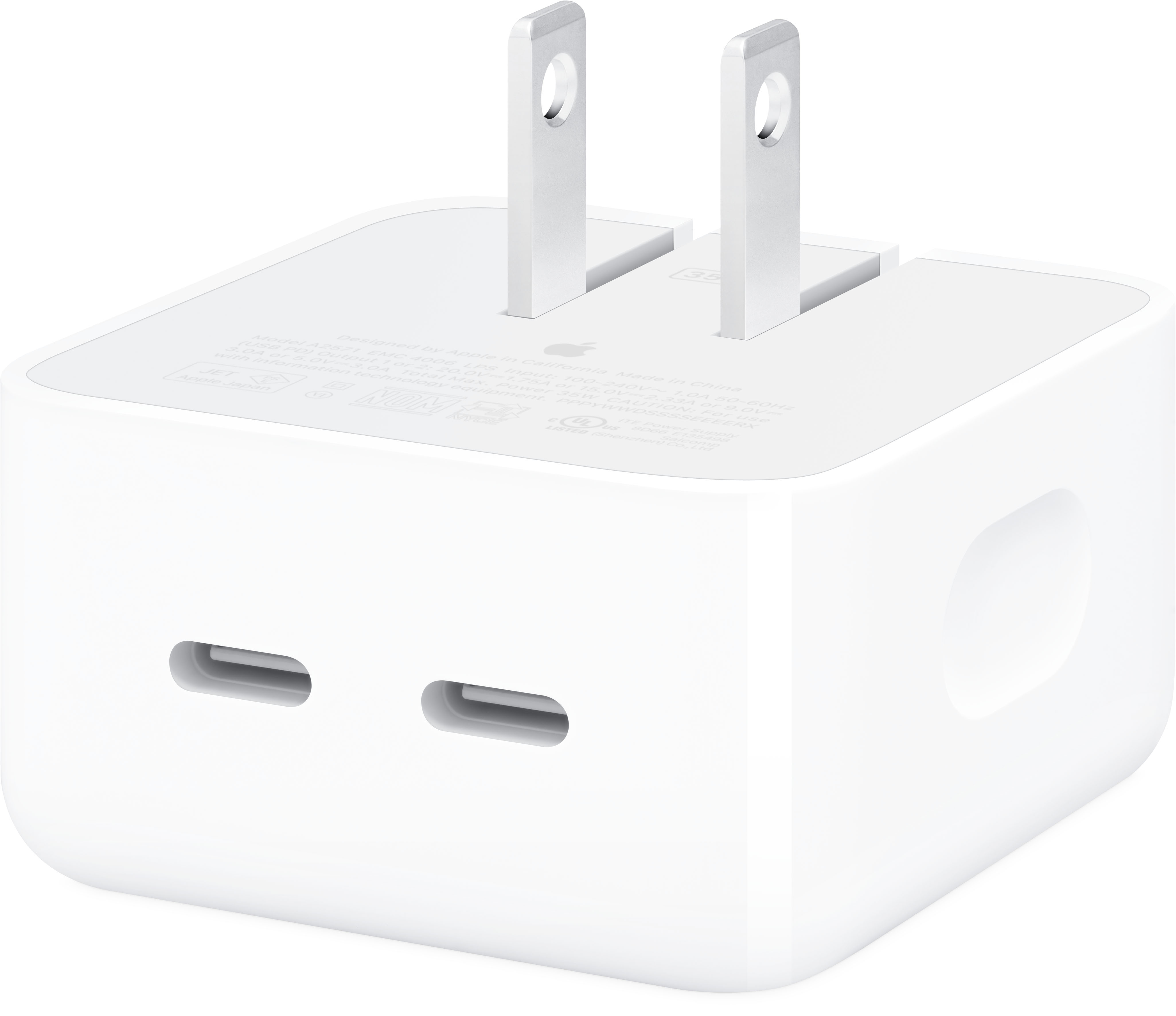 Apple - 35W Dual USB-C Port Compact Power Adapter - $52