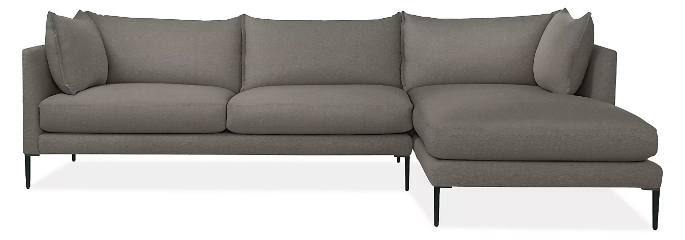 Vela 115" Sofa with Right-Arm Chaise in Sumner Graphite $3600