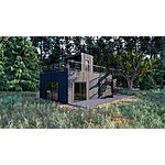 540 sq. ft. 1 Bed Tiny House Steel Frame Kit $43832