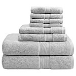 8pc Cotton Bath Towel Set Silver $40.49 + Free Shipping