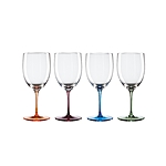 Oneida Bottoms Up Color Bottom Wine Glasses, Set of 4 $30
