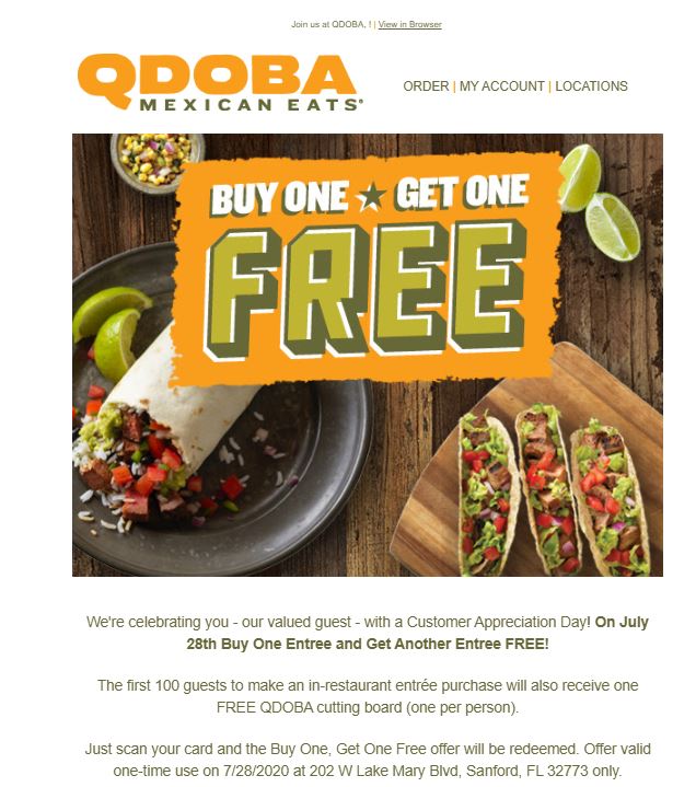 Qdoba Bogo Entree Plus Free Cutting Board Ymmv