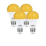 LOHAS Amber Light Sensor Dusk to Dawn LED Bulbs, Bug Light Bulb Yellow LED 4 Pack $15.99