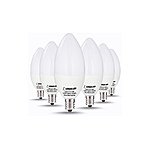 LOHAS LED Candelabra Bulb 60W Equivalent, Daylight White Light 5000K LED, 6W E12 Base 2 pack $7.99