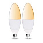 LOHAS Smart E12 Candelabra LED Bulb, Tunable White 2000K-6500K Wi-Fi Light Bulbs 2 Pack $16.79