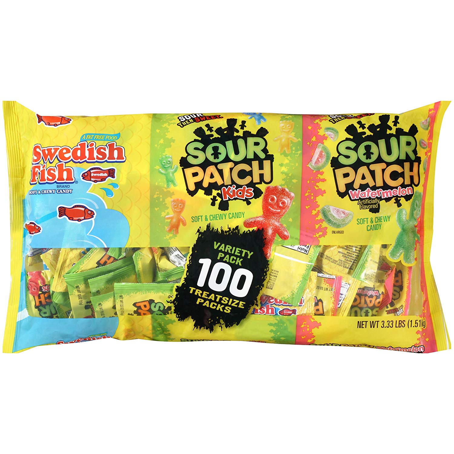 Prime Members: 100-Ct Sour Patch/Swedish Fish Variety Pack ...