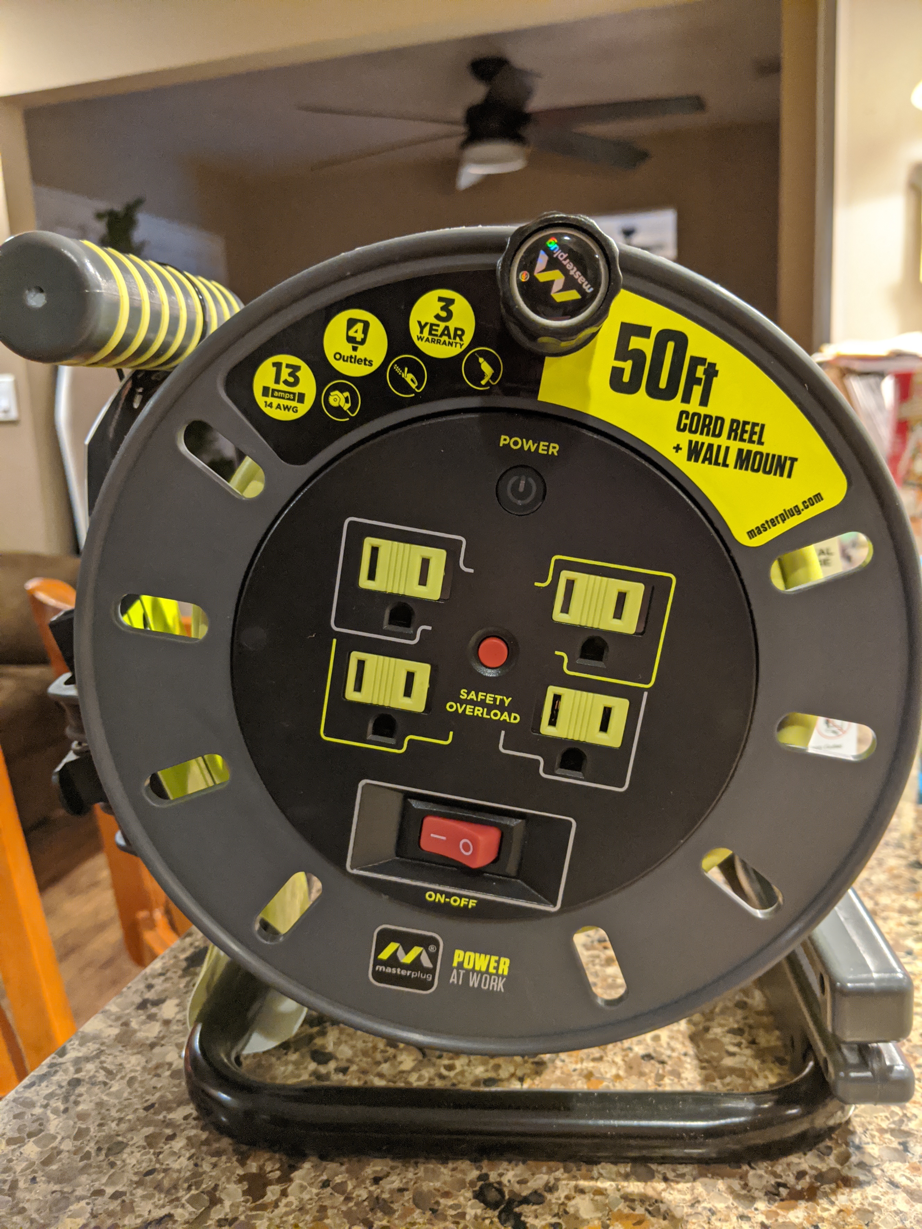 Sam's club B&M only!!! YMMV Clearance price $19.91  Masterplug Extension Cord Reel (50 ft.) with Wall Mount