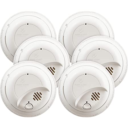 First Alert BRK 9120B6CP Hardwired Smoke Alarm with Backup Battery, 6-Pack $46