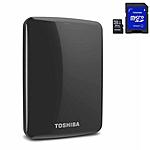 $59 + Free shipping - Toshiba 1tb usb 3.0 portable external hard drive with backup software Bundle w/BONUS 16GB USB &amp; 16GB Micro SD