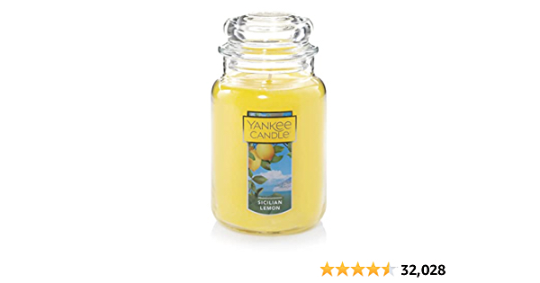 Yankee Candle Sicilian Lemon Scented, Classic 22oz Large Jar Single Wick Candle - $16.88