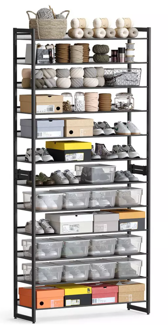 Songmics 12-tier shoe rack (black) $86.94 + free shipping @ Target.com