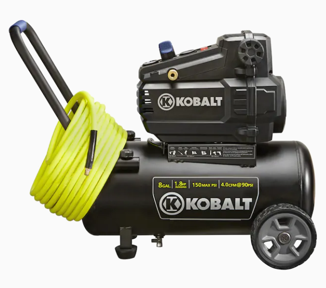 Kobalt 8 Gallon Single Stage Portable Electric Horizontal Air