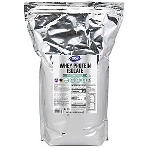 10-Lbs NOW Sports Whey Protein Isolate Powder (Unflavored) .80 w/ Subscribe & Save