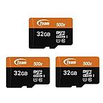 3 x Team 32GB micro SD SDHC for $9.99 FS - Newegg - UHS-I/U1 Class 10 Memory Card with Adapter, Speed Up to 80MB/s (TUSDH32GUHS03)