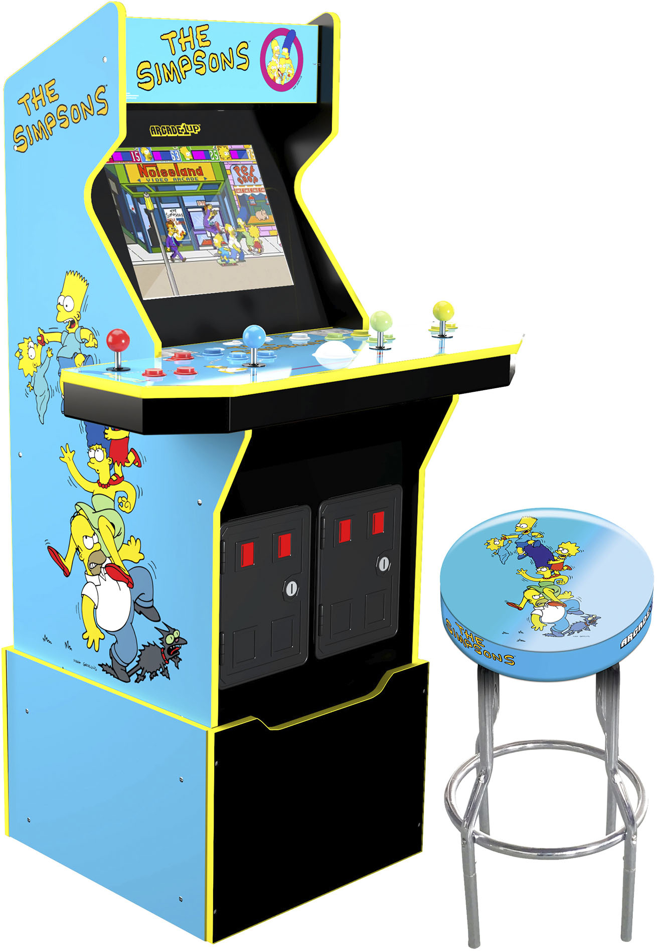 Arcade1Up - The Simpsons 30th Edition Arcade with matching stool and Tin $299.99 Best Buy/Target