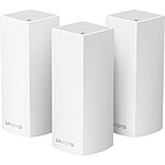 Linksys Velop Tri Band Intelligent Mesh WiFi System, White, 3 Pack (AC6600) $219.99 Walmart $219.96