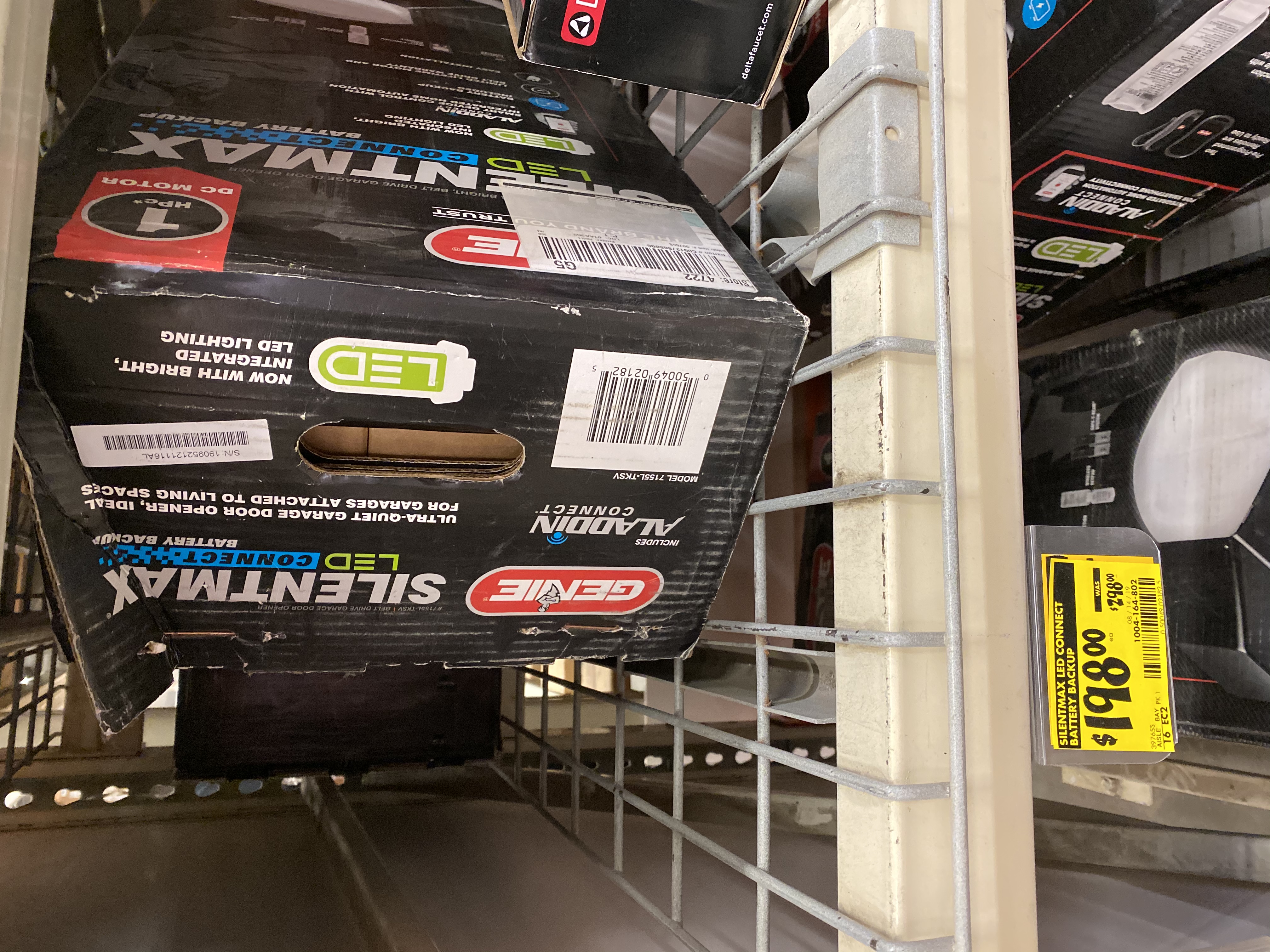 Genie Silentmax 1hpc Ultra Quiet Belt Drive Smart Garage Door Opener W Led Battery Backup Ymmv