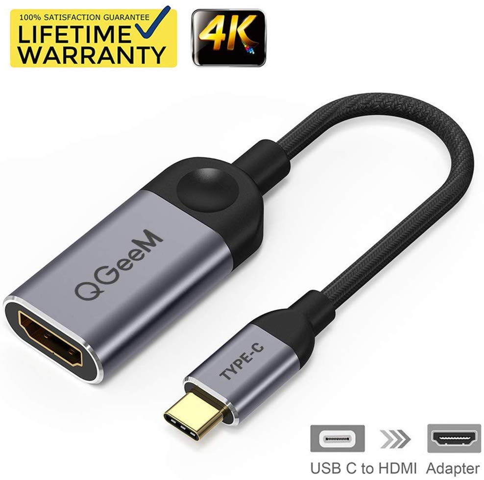 Qgeem Usb C To Hdmi Adapter 4k Able Usb Type C To Hdmi Adapter Thunderbolt 3 Compatible 8 49