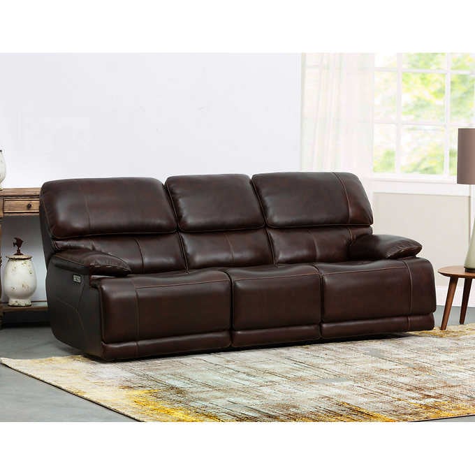 Aleena Leather Power Reclining Sofa with Power Headrest $899.99