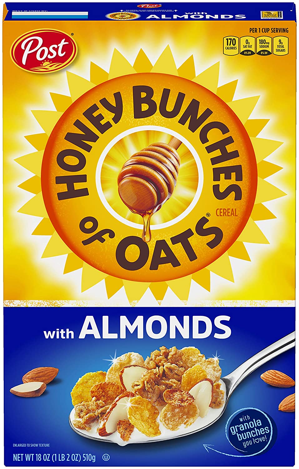 18oz. Post Honey Bunches of Oats w/ Crunchy Roasted Cereal S&S $2.6