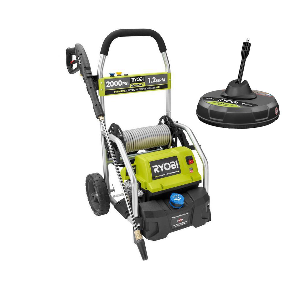 Ryobi 2 000 Psi 1 2 Gpm Electric Pressure Washer With 12 In