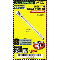 Harbor Freight Pittsburgh Multi Sized Drive Click Type Torque