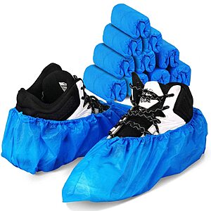 100 Pack Shoe Covers Disposable $4.39 @Amazom