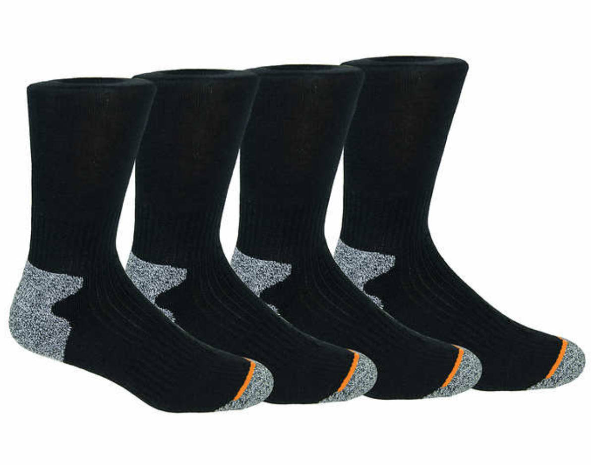 Costco Wholesale: Weatherproof Men’s Outdoor Crew Sock, 4-pairs, Black or Gray, $7.00 + Free S&H