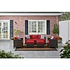 4-Pc StyleWell Sharon Hill Powder Coating Dark Wicker Outdoor Couch w/ Chili Red Cushions $239.60 + Free Shipping