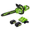 14&amp;quot; Greenworks 48V (2x24V) Brushless Chainsaw + (2) 4Ah USB Batteries &amp;amp; Dual Port Charger $90.34 + Free Shipping