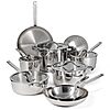 14-Piece Tramontina Tempo Tri-Ply Base Stainless Steel Cookware Set w/ Glass Lids, Induction-Ready &amp;amp; Dishwasher-Safe $160.99 + Free Shipping