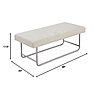 48&amp;quot; Martha Stewart Eve Upholstered Entryway Accent Bench w/ Silver Metal Base Frame &amp;amp; Padded Seat (Ivory) $34.99 + Free Shipping w/ Prime or on $35+