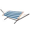 Style Selections Lexington Stripe Ocean Blue Quilted Hammock w/ Stand $47.25 + Free Shipping