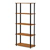 5-Tier Furinno Turn-N-Tube Round Tube  Multipurpose Shelf (Light Cherry/Black) $26.34 + Free Shipping w/ Prime or on $35+