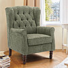 Mercer41 Button-Tufted Small Wingback Accent Chair w/ Rolled Arm &amp;amp; Thick Padded Cushion (Chenille, Green) $189.99 + Free Shipping