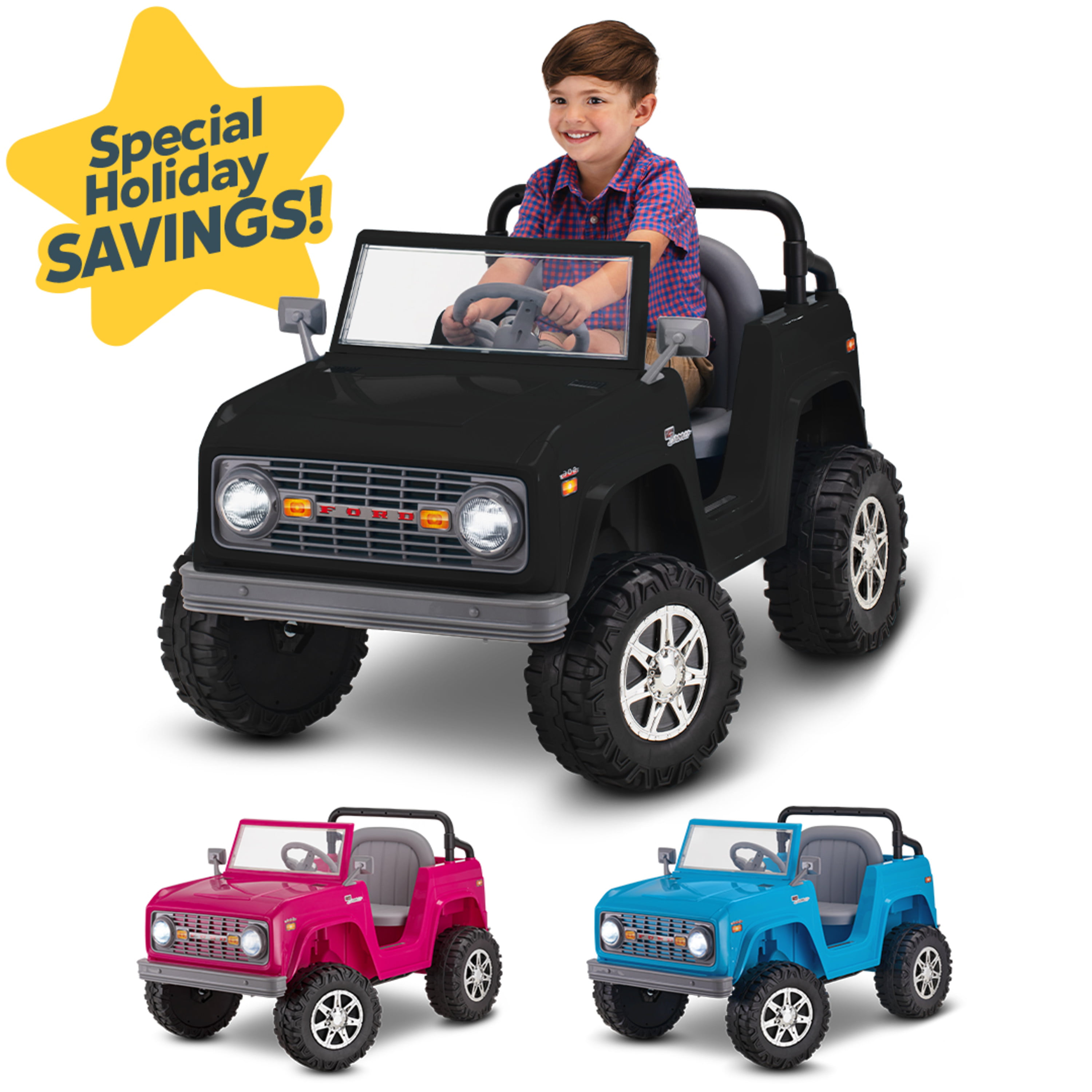 6-Volt Kid Trax Classic Ford Bronco Ride On Vehicle (Black) $89 + Free Shipping