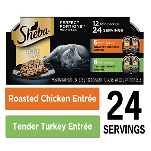 12-Pk 2.6-Oz Sheba Wet Cat Food Cuts in Gravy Twin-Pack Trays (Chicken & Turkey) $9.09 w/ S&S + Free S&H w/ Prime or $25+
