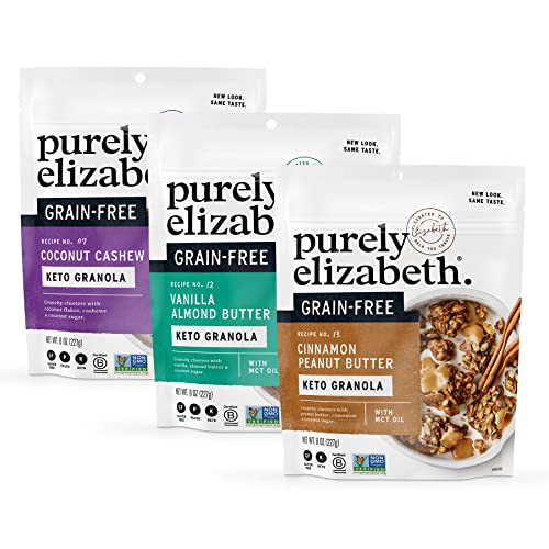 3Pack 8Oz Purely Elizabeth GrainFree Keto Granola Variety Pack 14.