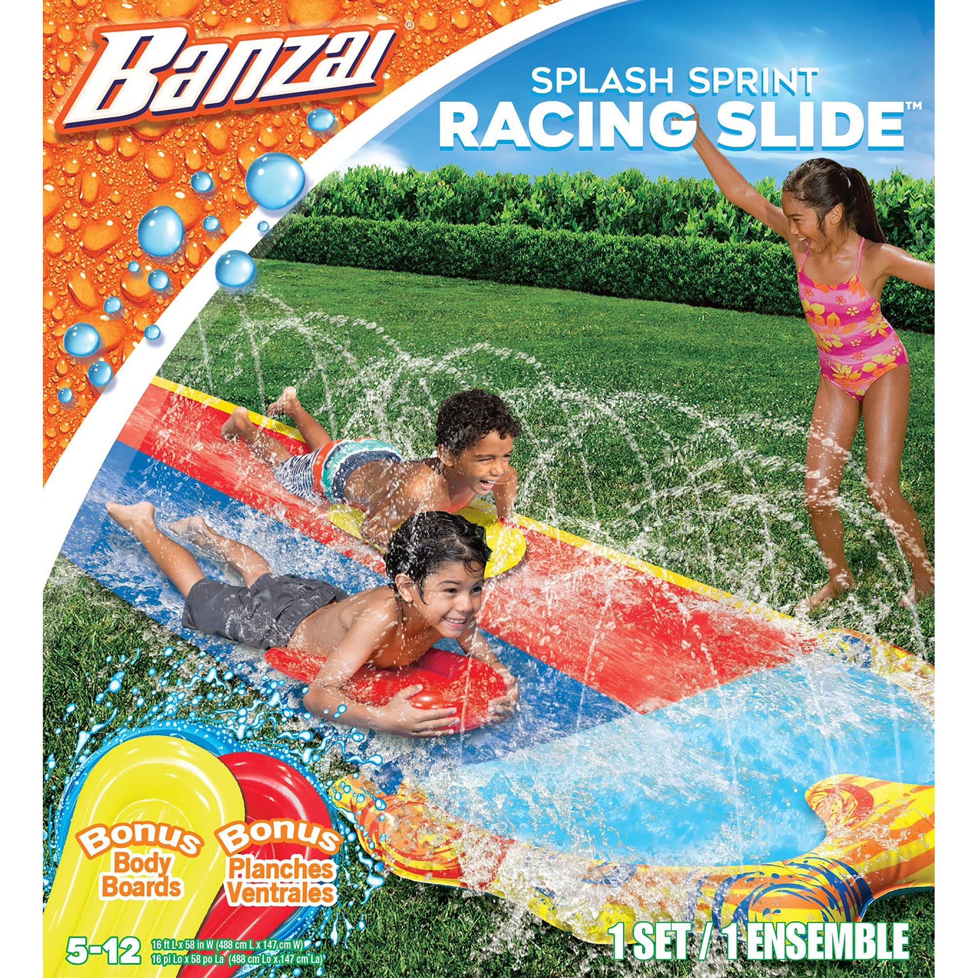 Splash Sprint Racing Slide with 2 Bodyboards $10 + Free Shipping w/ Prime or on $25+