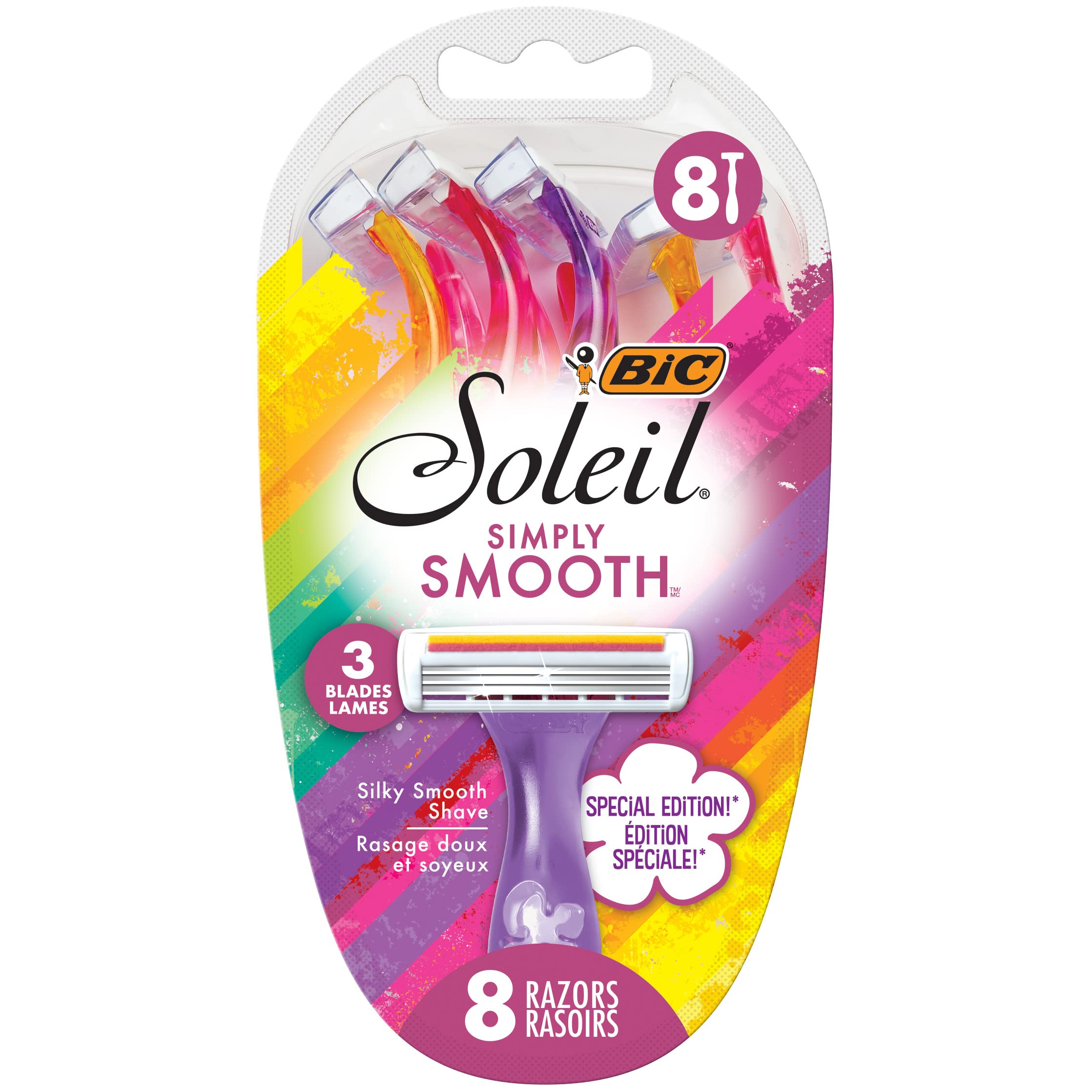 8-Pack BIC Soleil Simply Smooth Women's Disposable 3-Blade Razors $5.73 (.72c ea) w/ S&S + Free Shipping w/ Prime or on $25+