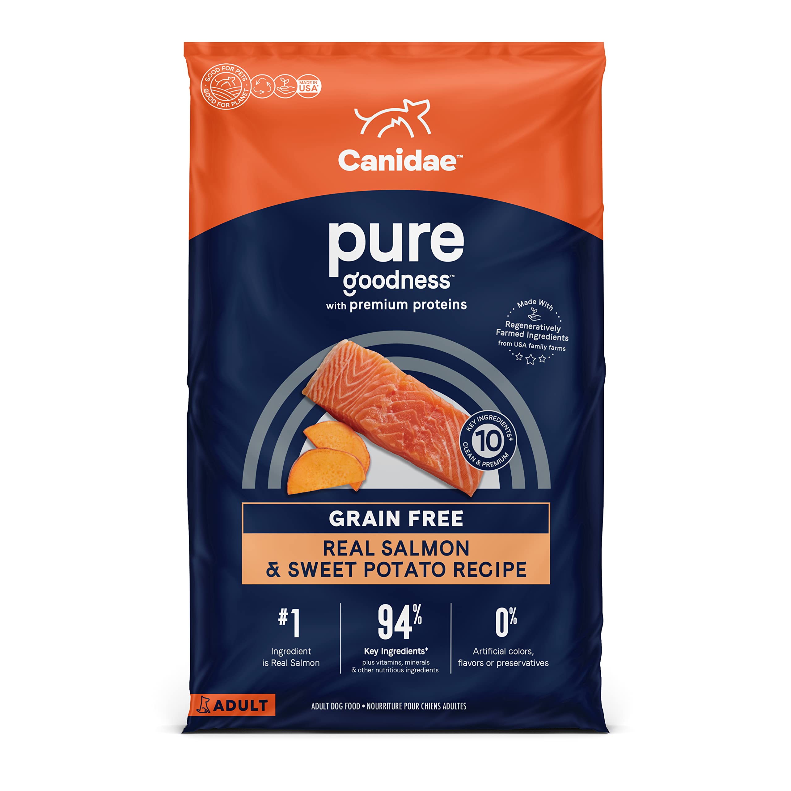 22-Lbs Canidae Pure Limited Ingredient Premium Adult Dry Dog Food (Real Salmon & Sweet Potato Recipe, Grain Free) $41.25 + Free Shipping