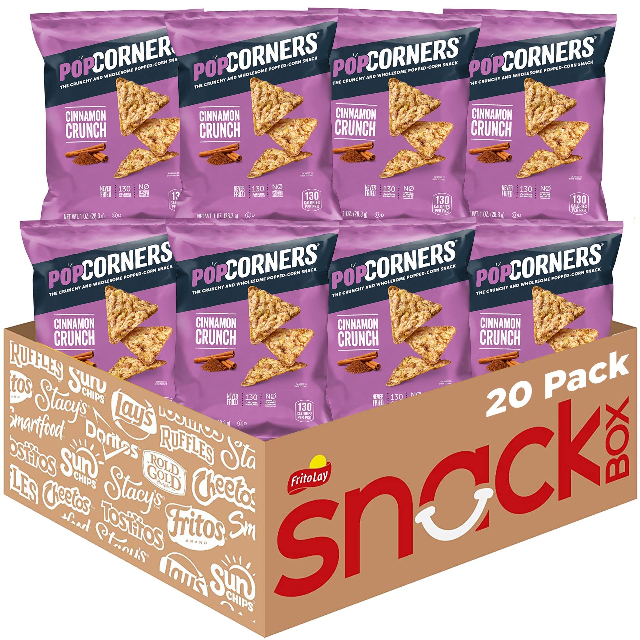 20Ct 1Oz PopCorners Popped Corn Snacks (Cinnamon Crunch) 14.47 w/ S