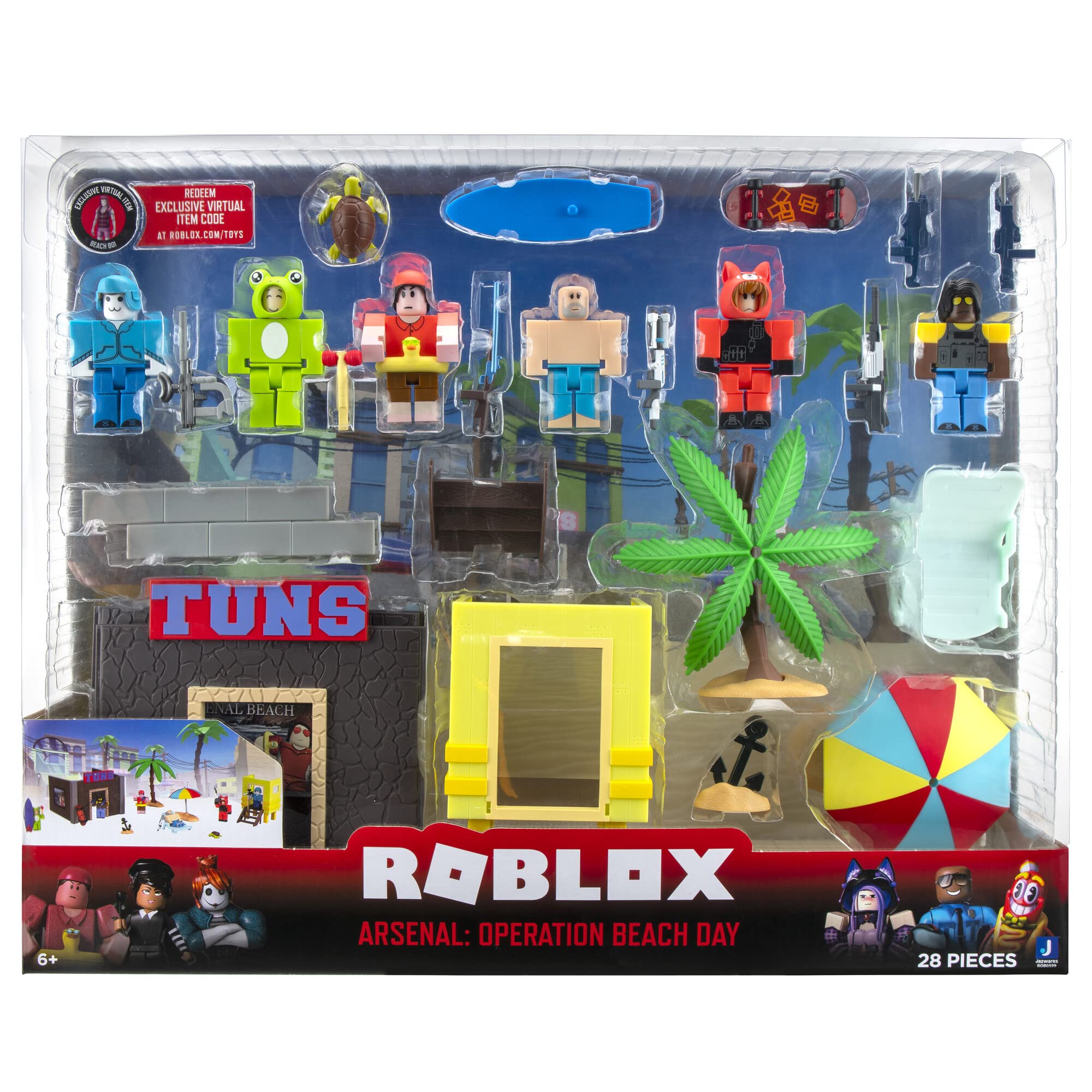 28-Pc Roblox Action Collection: Arsenal Operation Beach Day Playset w/ Exclusive Virtual Item $16.50 + Free Shipping w/ Prime or on $25+