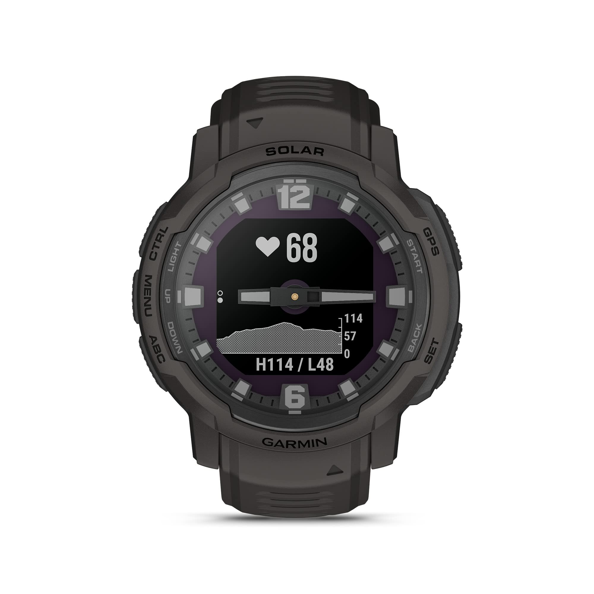 Garmin Instinct Crossover Solar Rugged Hybrid Smartwatch w/ Solar ...