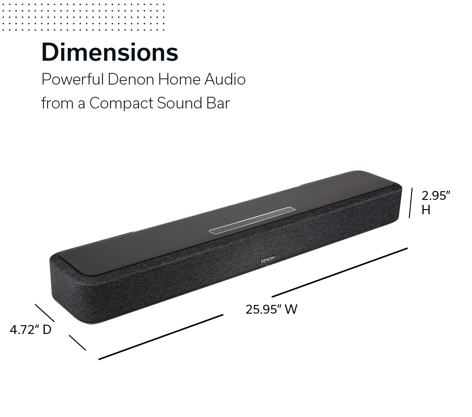 Denon Home Sound Bar 550 w/ HEOS, Dolby Atmos, 3D Audio & Alexa 299