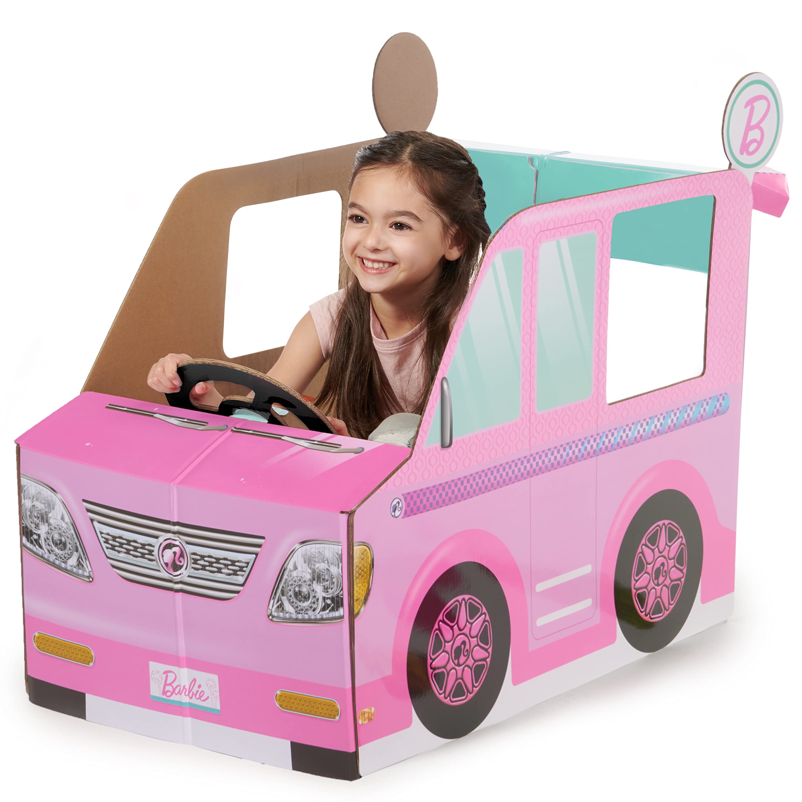 Pop2Play Barbie Toddler Camper - Indoor Pretend Play Car for Kids w/ 8 Accessories $8.95 + Free Shipping w/ Prime or on $25+