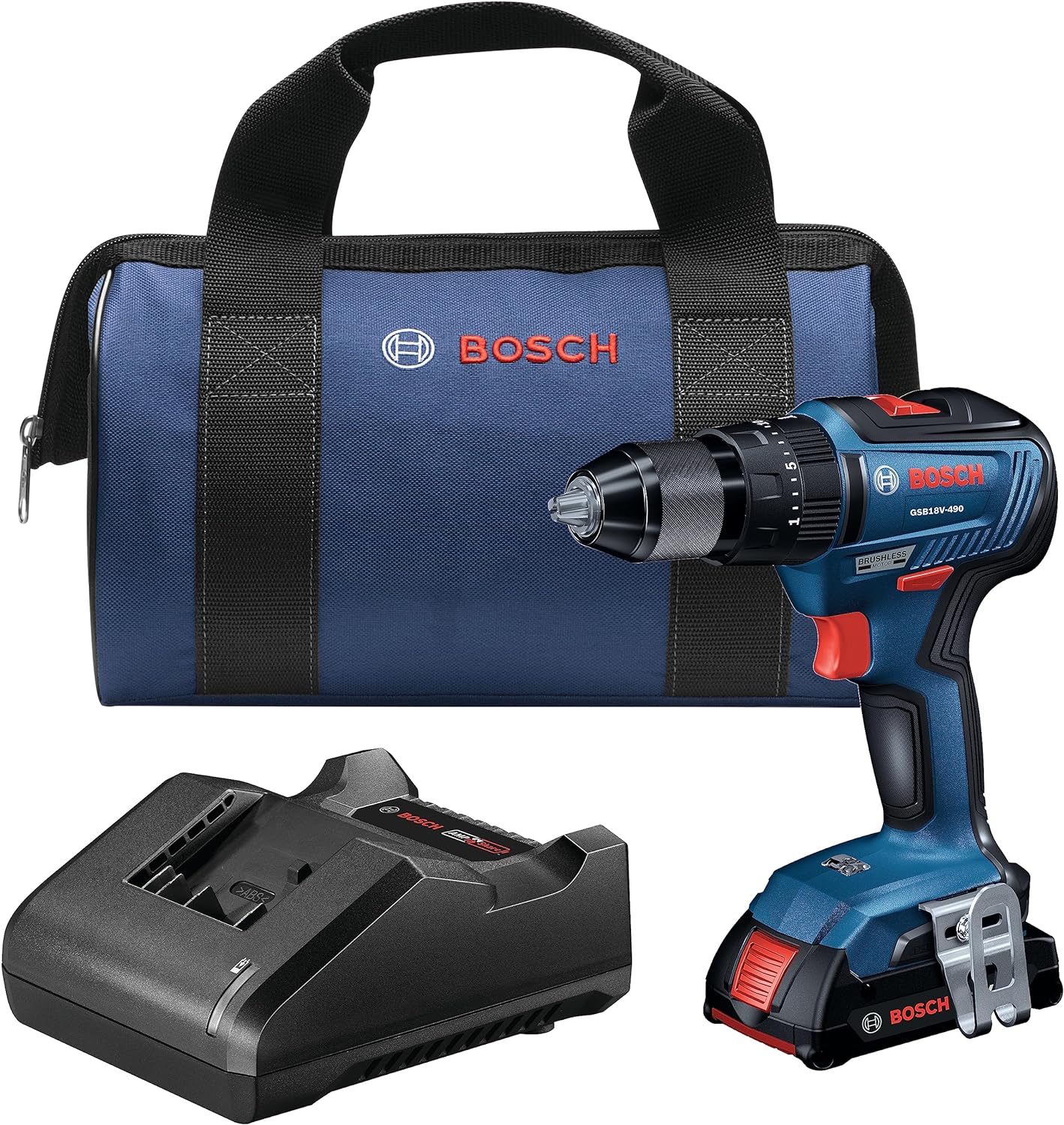 18-Volt 1/2" BOSCH Brushless Hammer Drill/Driver Kit w/ 2Ah SlimPack Battery & Charger $79 + Free Shipping