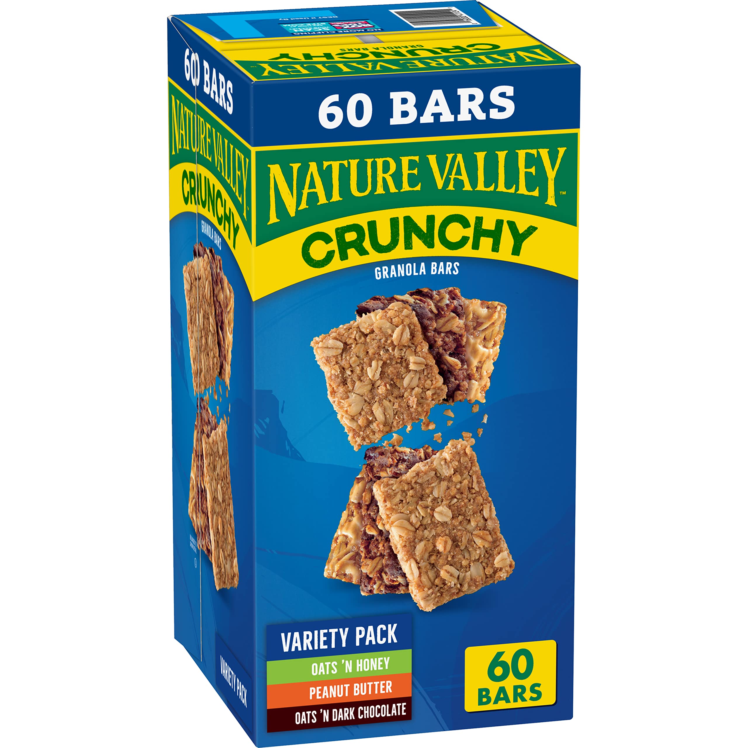 60-Bars Nature Valley Crunchy Variety Pack $9.37 (.16c Ea) w/ S&S + Free Shipping w/ Prime or on $35+